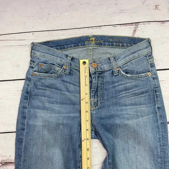 7 For All Mankind The Skinny Crop & Roll Jeans - Picture 10 of 14